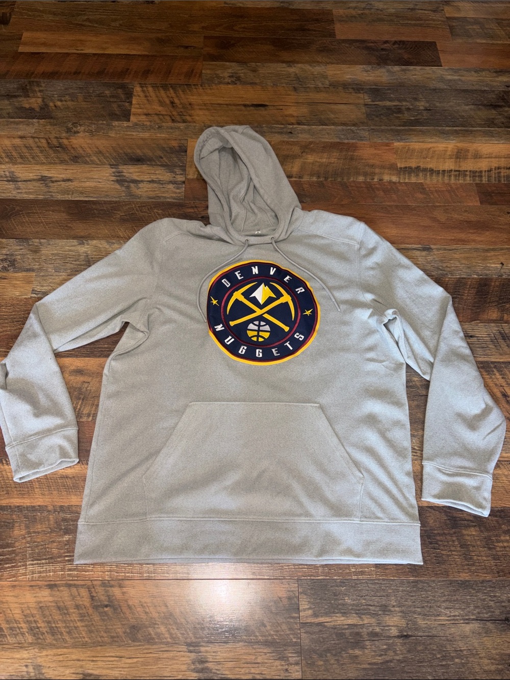 Denver Nuggets Antigua Cloud Pullover‎ Hoodie - Heather Gray